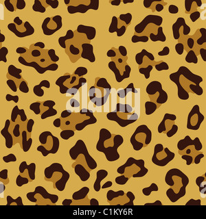 Nahtloses Kacheln Tier drucken Leopard, Vektor-illustration Stockfoto