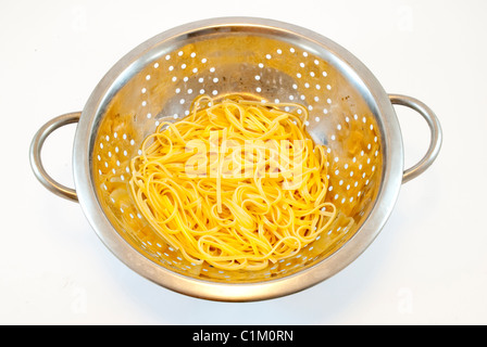 Spaghetti-Sieb Stockfoto