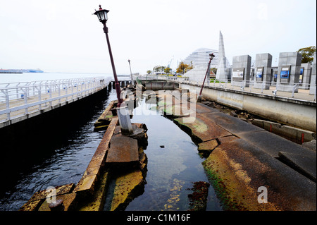 Memorial Erdbebengebiet in Kobe, Japan Stockfoto