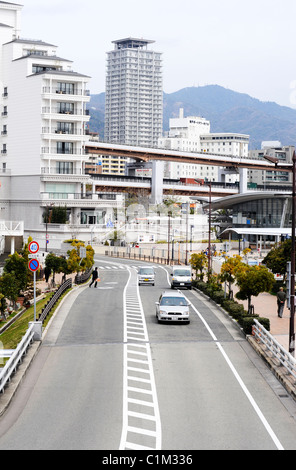 Eine Straße-Szene in Kobe, Japan Stockfoto