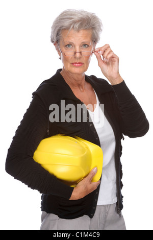 Voll isolierte Porträt von leitender Ingenieur Stockfoto