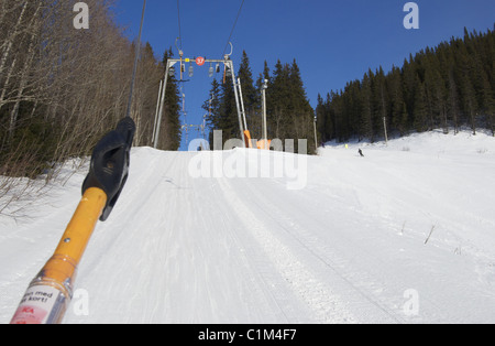 Tottliften Schlepplift im Skiort Åre (Are), Schweden Stockfoto