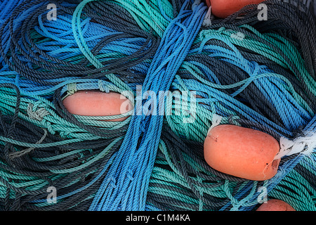 Posterised Bild von Seilen und Fischerei hin-und Herbewegungen, Dubai Stockfoto