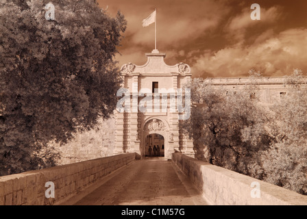 Torhaus - Mdina, Malta Stockfoto