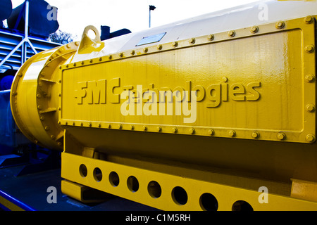 FMC Technologies bei Cuadrilla Resources Bohrausrüstung Shale Gas bohren Website, Presse Hall Farm, Blackpool, Lancashire Stockfoto