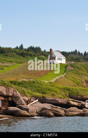 Quebec, Kanada. Historische Siedlung auf Ile Bonaventure vor der Küste von Perce. Stockfoto