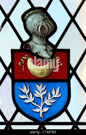 Frankreich Charente Maritime Rochefort den französischen Schriftsteller Lotis Haus der gotische Saal Detail eine Glasmalerei Loti Stockfoto