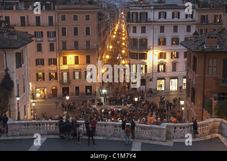 Touristen in Rom, Italien, Europa, Piazza di Spagna Stockfoto