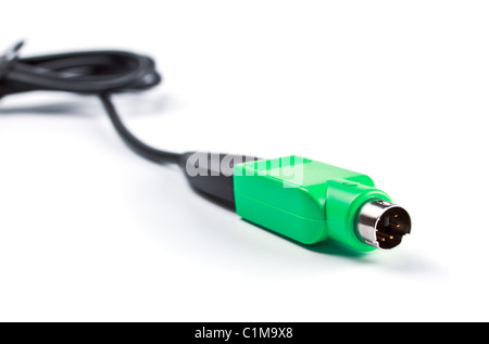 Adapter für Computer-Maus isoliert auf weiss Stockfoto