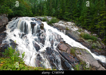 Wasserfälle in der Nähe von Colombier, Quebec, Kanada. Stockfoto