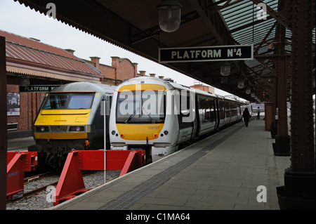 Birmingham Moor Street Station Personenzüge moderne Chiltern Linie Stockfoto