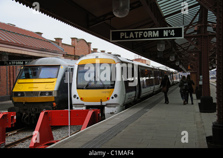 Birmingham Moor Street Station Personenzüge moderne Chiltern Linie Stockfoto