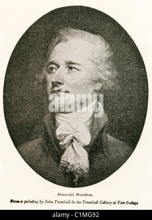 Alte Lithographie von Alexander Hamilton - die erste United States Secretary Of The Treasury und einer der Gründerväter Stockfoto