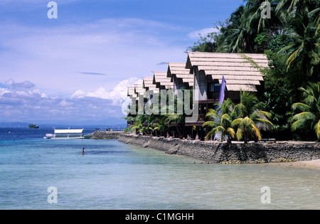Philippinen (Filipino), Insel Mindanao, Davao, die Pearl Farm Beach Resort auf Samal Island Stockfoto