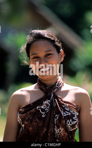 Philippinen (Filipino), Insel Mindanao, Davao, philippinischen Mädchen und Umgebung: Stockfoto