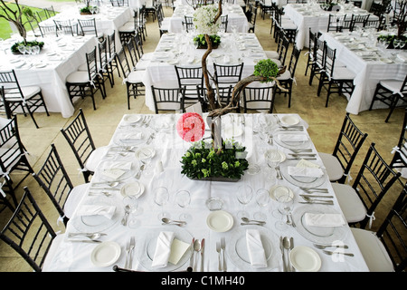 Hochzeit Gast Esstisch set Stockfoto