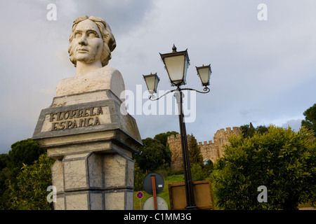 Florbela Espanca Statue, Vila Viçosa, Alentejo Region in Portugal. Stockfoto