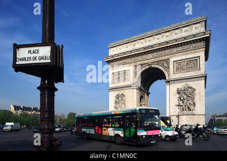 Frankreich, Paris, Charles de Gaulle Etoile Square Stockfoto