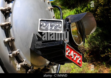 Front-End der Southern Pacific Dampflok #2472 Stockfoto