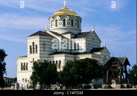 Ukraine, Krim, Sewastopol, die griechische Stadt von Chersonèse, Volodymyr Kathedrale Stockfoto