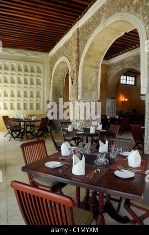 Kenia Lamu Insel Lamu Stadt aufgeführt als Weltkulturerbe von der UNESCO unter der Regie von dem französischen Chef Restaurant Whispers-Garten Stockfoto