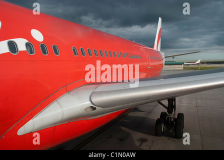 Flugzeug ungefähr bis zum Abflug in Melbourne, Australien Stockfoto