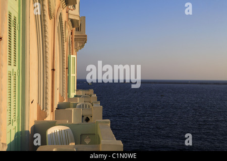 Ägypten, Mittelmeer-Küste, Alexandria, die Corniche, Blick aus dem Cecil Hotel (Luxus) Stockfoto