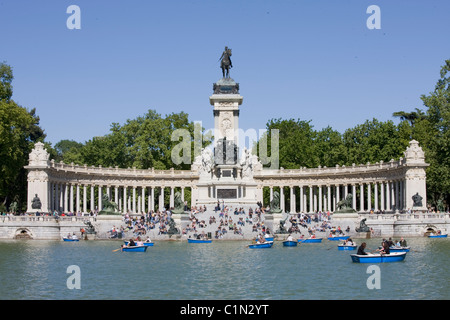 Madrid, Retiro Park, Parque del Buen Retiro Stockfoto