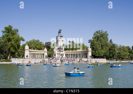 Madrid, Retiro Park, Parque del Buen Retiro Stockfoto