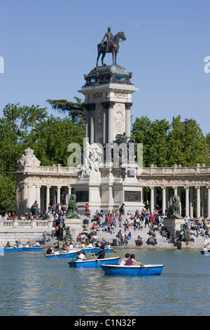 Madrid, Retiro Park, Parque del Buen Retiro Stockfoto