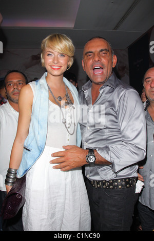 Lena Gercke, Christian Audigier Ed Hardy Night im Felix club Mercedes-Benz Fashion Week Berlin Frühjahr/Sommer 2010 Berlin, Stockfoto