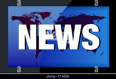 Nachrichten Bildschirm Stockfoto