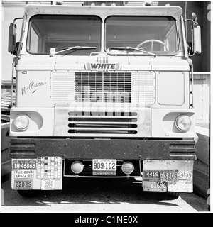 Amerika der 1950er Jahre. Foto von J Allan Cash. Vorderseite des großen LKW Showng seine Lizenz, New Orleans. Stockfoto