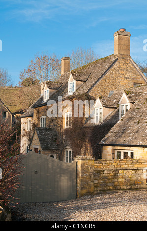 Cotswold Steinhäuser, Naunton, Gloucestershire, Cotswolds, UK Stockfoto