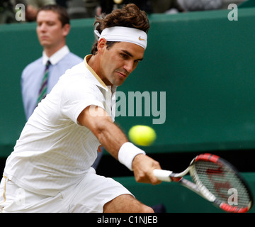 Roger Federer Wimbledon Tennis Championships 2009 - Herren einzelne Finale London, England - 05.07.09 Stockfoto