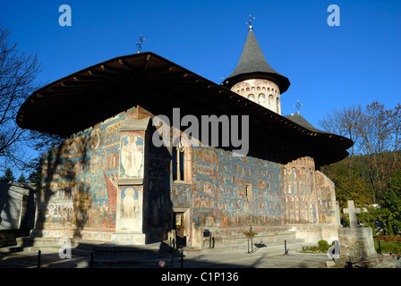 Rumänien südlich von Bukowina in Richtung Gura Humorului Stadt entlang Moldovita orthodoxe Kloster Voronet als Welt aufgeführt Stockfoto