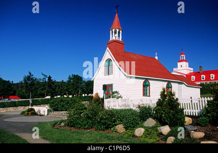 Kanada Quebec Provinz Manicouagan Region Tadoussac Tadoussac kleine Kapelle namens Chapelle des Indiens (die Indianer Kapelle) Stockfoto