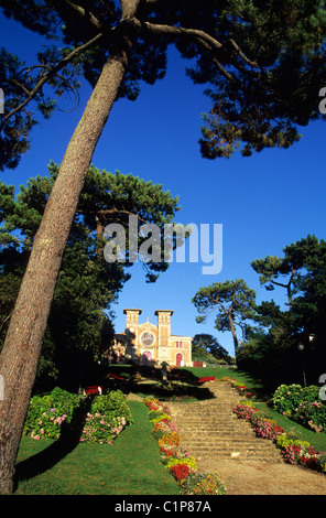 Frankreich, Gironde, Arcachon, Le Moulleau Kirche Notre-Dame des Passes mit Neo-byzantinischen Stil Stockfoto