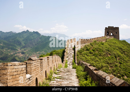Great Wall Of China, Ansicht von Wand Stockfoto