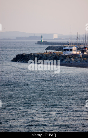 Deutschland, Rügen, Sassnitz, Angelboote/Fischerboote im Hafen Stockfoto