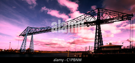 Schwebefähre, Middlesbrough, Teeside, Großbritannien Stockfoto