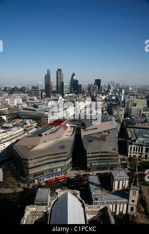Erhöhten Blick auf eine neue Änderungsentwicklung auf die Skyline der City of London Stockfoto