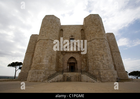 Italien, Andria, Castel del Monte, Fassade Stockfoto