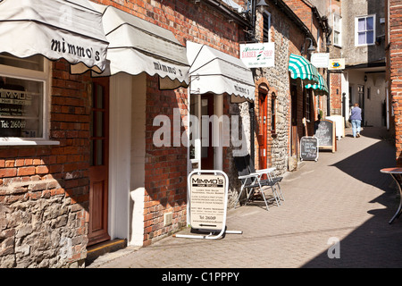 Chinns Gericht eine kleine shopping Gasse in der Provinz englischen Warminster in Wiltshire, England, UK Stockfoto