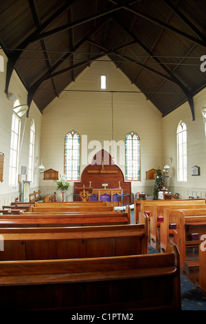 Innere des historischen Christus Kirche Russell (1836), Bay of Islands, Northland, Nordinsel, Neuseeland Stockfoto