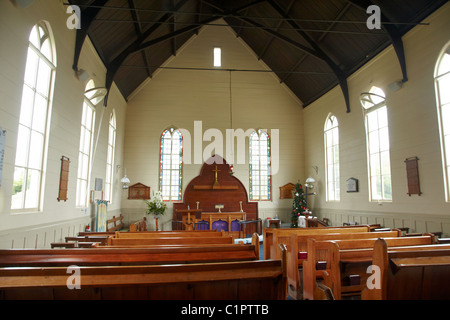 Innere des historischen Christus Kirche Russell (1836), Bay of Islands, Northland, Nordinsel, Neuseeland Stockfoto