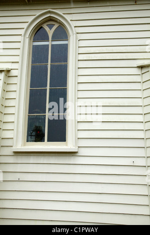 Historischen Einschusslöcher in Christus Kirche Russell (1836), Bay of Islands, Northland, Nordinsel, Neuseeland Stockfoto