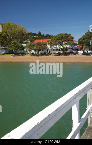 Russell am Wasser, gesehen vom Hafen, Bay of Islands, Northland, Nordinsel, Neuseeland Stockfoto