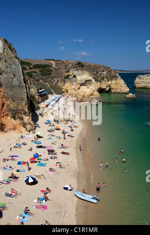 Blick über den Strand der Algarve Stockfoto