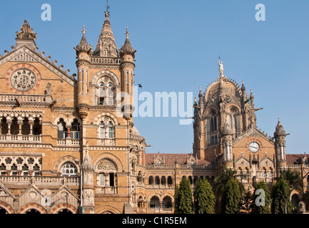 Chhatrapati Shivaji Terminus in Mumbai, ehemals Victoria zum Hauptbahnhof Stockfoto